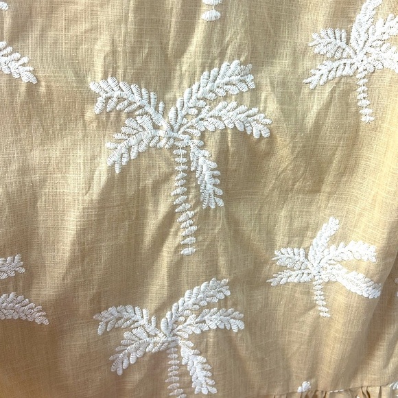 NWT Taupe Palm Tree Embroidered Midi Dress - Very J - Picture 3 of 5